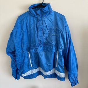 Retro Blue Womans Puma Windbreaker Athletic Jacket